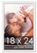 18x24 Solid Wood Picture Frame with UV-Resistant Acrylic & Acid-Free Backing, Available in 6 Finishes: Matte Black, Matte White, Metallic Bronze, Silver, Natural Wood Grain & Mahogany